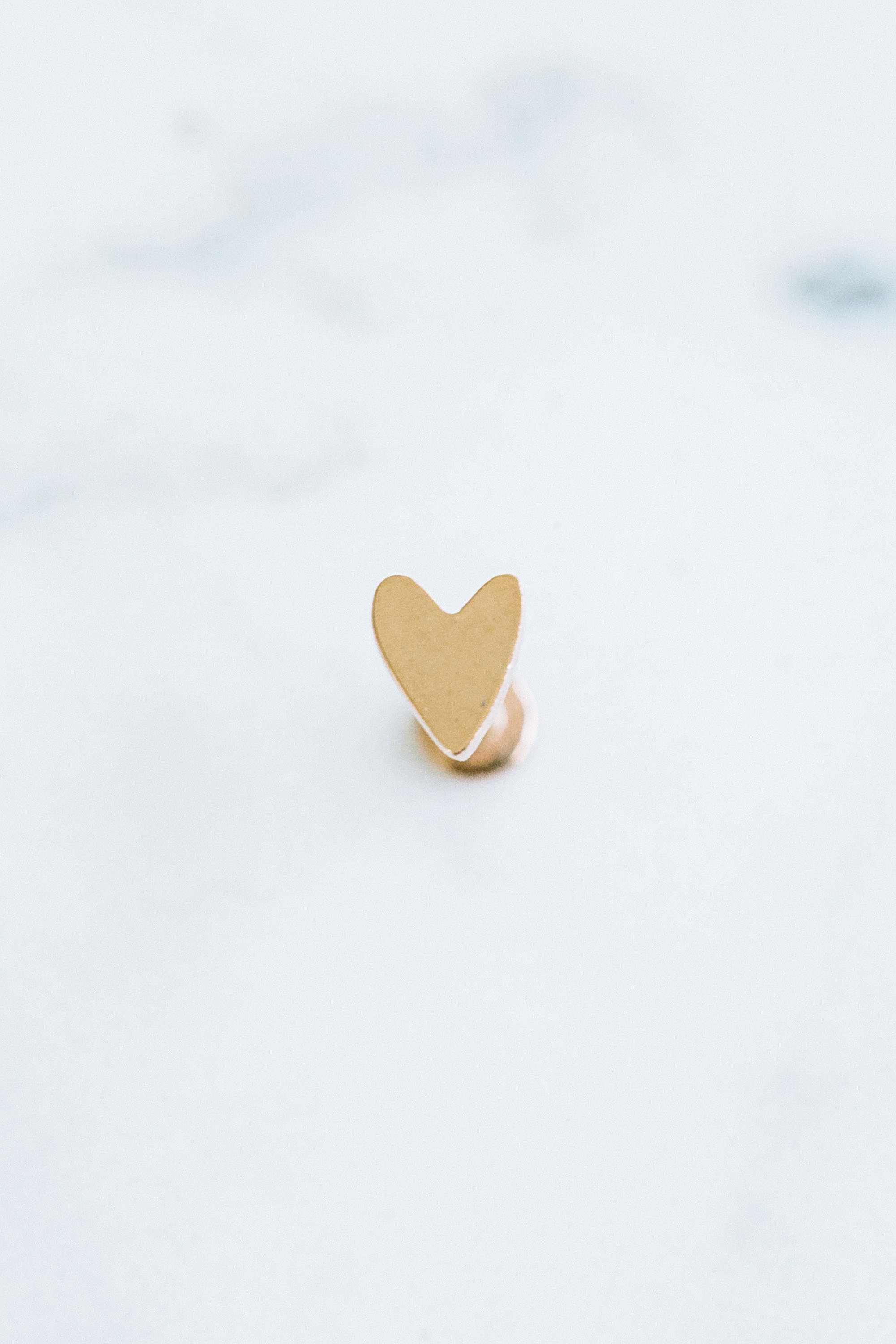 14K金 ゴールド ハート ヘリックス 軟骨 アンチトラガス アウター インナーコンク イヤリング ピアス ラブレット