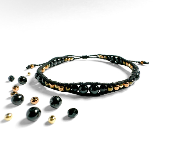 静電気除去ブレスレット｜黎黒のグラーヴェ｜ブラックトルマリン