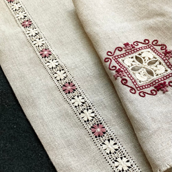【受注】A31. 白糸刺繍 プント・アンティーコ ドロンワーク刺繍 ラウンドボックス 《カルトナージュ》 6枚目の画像