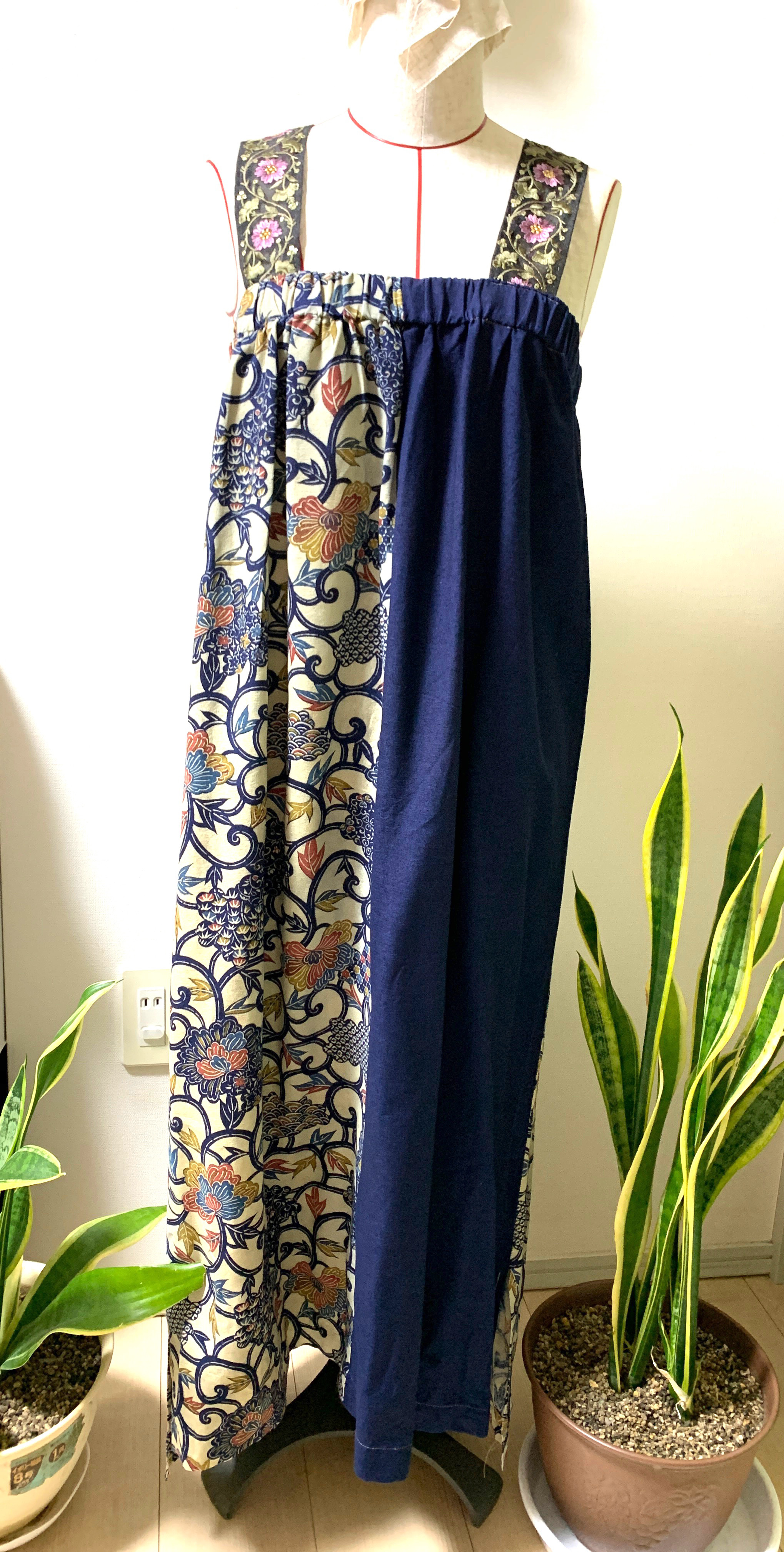 ヴィンテージ帯リメイクワンピース