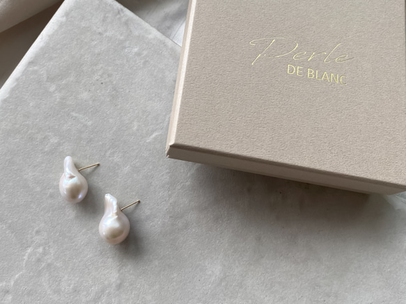 oyster pearl 14kgf・K18ピアス/イヤリング【Perle de blanc Jewelry】 5枚目の画像