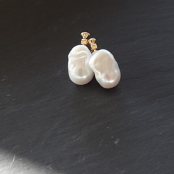 oyster pearl 14kgf・K18ピアス/イヤリング【Perle de blanc Jewelry】 3枚目の画像