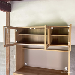 キッチンボード　食器棚　w105　カップボード　キャビネット　オーク材　北欧　日本製　 10枚目の画像
