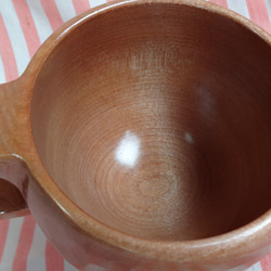 赤樫の一木彫りコーヒーカップ　. 9枚目の画像
