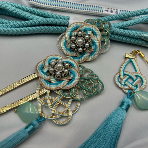 4267木綿半幅帯　不思議の国のアリス（トランプ柄） 豪華水引3点セット・帯締め 4561木綿半幅帯 不思議の国のアリス（トランプ柄） 豪華水引3点