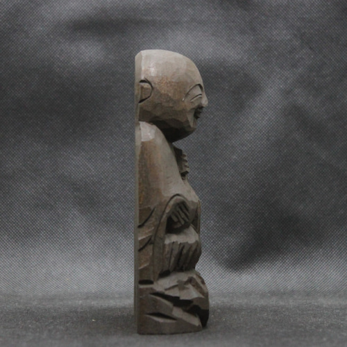 布袋さん（布袋尊 14cm ht4326) 仏像 円空仏 摸刻 木彫 彫刻 円空工房