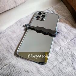 スマホショルダー ミラーケース メタルスリングショットクリップ iPhone 15 Pro Max ケース スマホケース 8枚目の画像