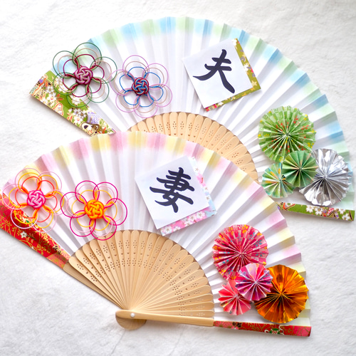 扇子プロップス フォトプロップス 結婚式 和装前撮りアイテム<016