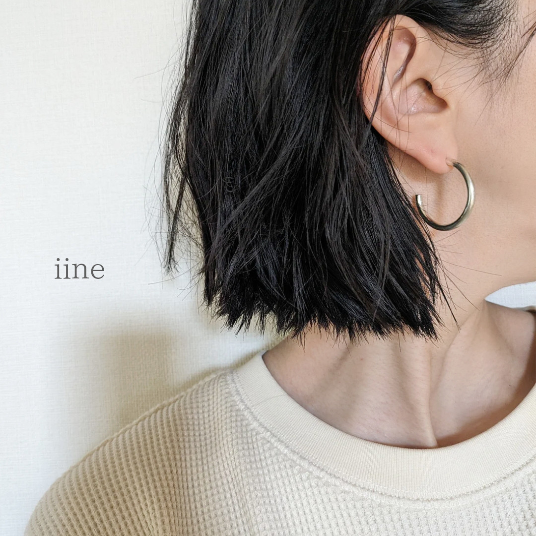 【silver950】ずっと使えるシンプルピアス*ベーシックフープピアス【Mサイズ】