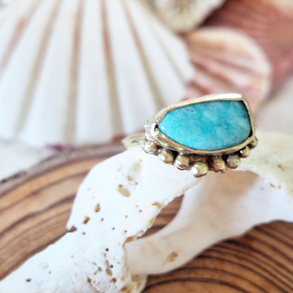 【11～12号】chrysocolla ring 1枚目の画像