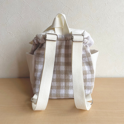 ベビーリュック 刺繍ネームタグ 一升餅 出産祝い ギンガムチェック  