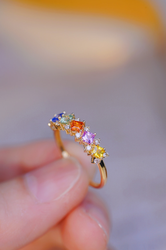 ☆0.396ct☆ハート✨イエローダイヤモンドプラチナK18エンジェルリング指輪