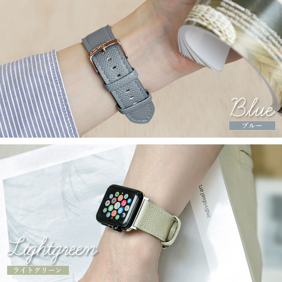 10色ヴィーガンレザー　時計　デート　Watch CPU 001 (apple watch)#mm00000602 13枚目の画像