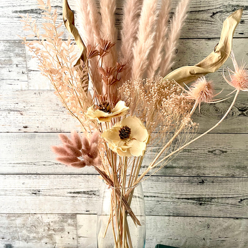 ドライフラワー くすみピンクのインテリア そのまま飾るだけ 花束にも