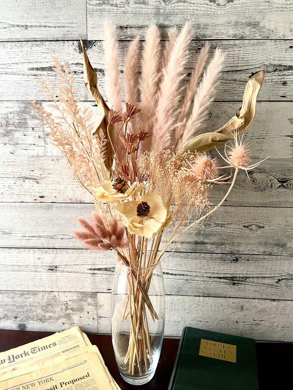 ドライフラワー くすみピンクのインテリア そのまま飾るだけ 花束にも