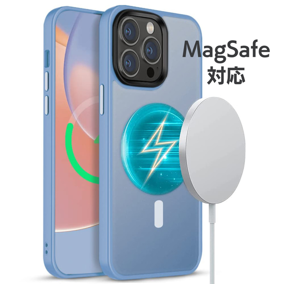 【MagSafe対応】MGJ スマホケース　ライトブルー　対応機種：iPhone14シリーズ　 8枚目の画像