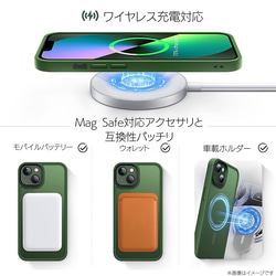 【MagSafe対応】MGJ スマホケース　カーキ　対応機種：iPhone14シリーズ　 8枚目の画像