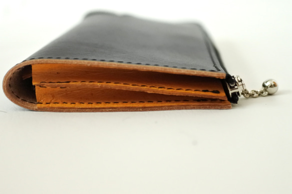 受注製作　長財布　SYNC Twisted zipper wallet (Ink) 4枚目の画像