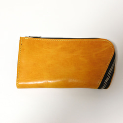 受注製作　長財布　SYNC Twisted zipper wallet (Deep Yellow) 2枚目の画像