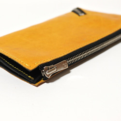 受注製作　長財布　SYNC Twisted zipper wallet (Deep Yellow) 5枚目の画像