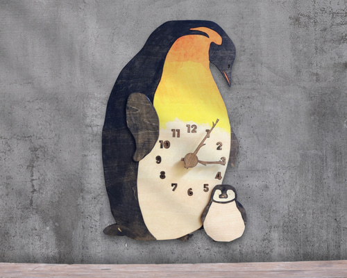 木彫りの皇帝ペンギンの3D壁掛け 木彫りの皇帝ペンギンの3D壁掛け 木彫りの皇帝ペンギンの3D壁掛け