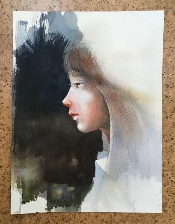 Yahoo!オークション - 肉筆原画 水彩画 絵画 美人画 手描き