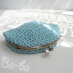 Ba-ba handmade Jasmine Stitch crochet pouch No.C1687 第4張的照片