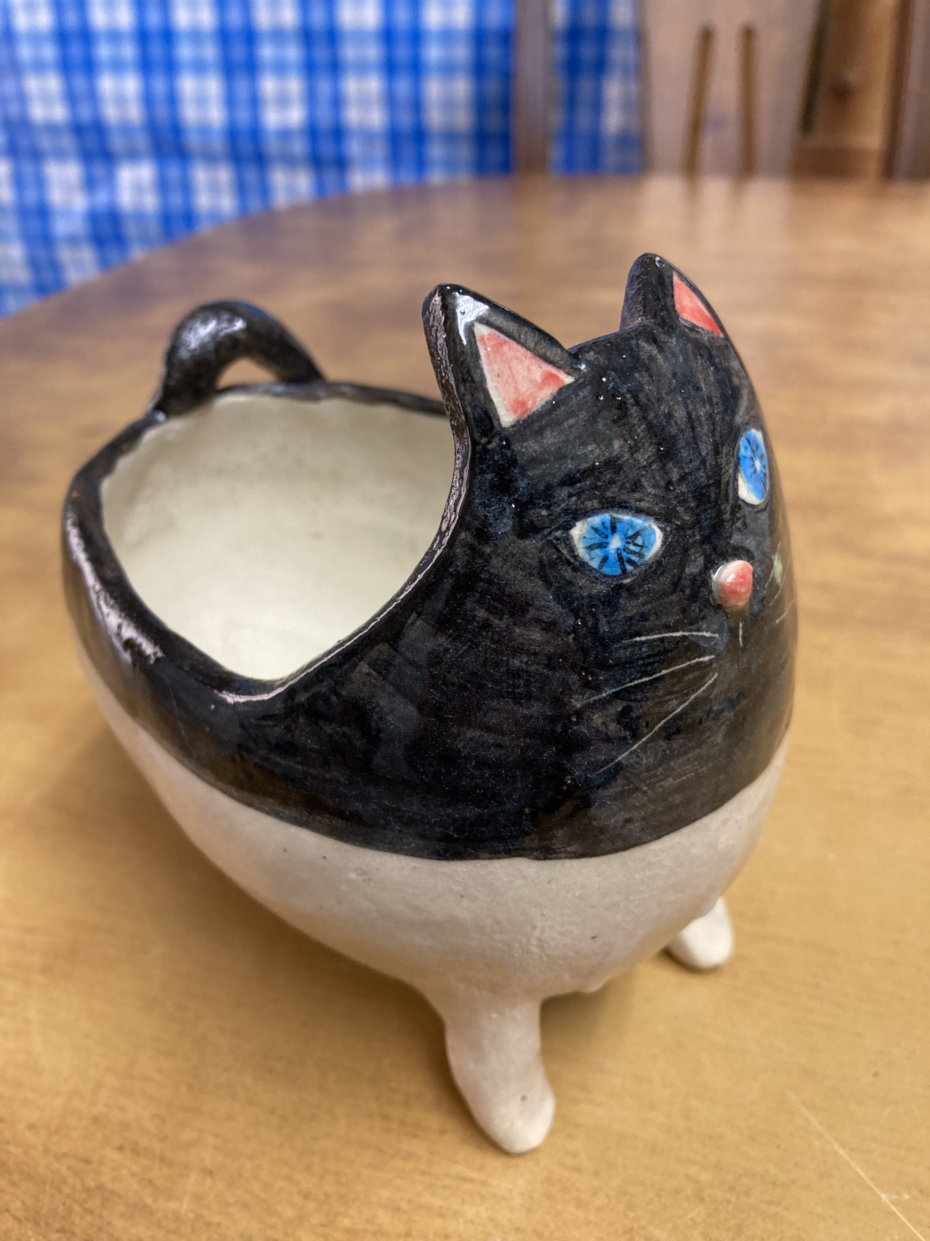 ゆとり炉 一輪挿し のそき見シリーズ 猫 猫 ゆとり炉 のそき見シリーズ 一輪挿し