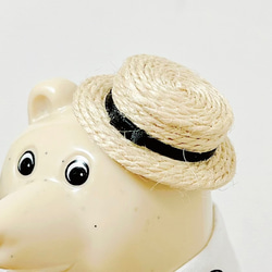 【しろくま貯金箱】カンカン帽（麦わら帽子） 2枚目の画像