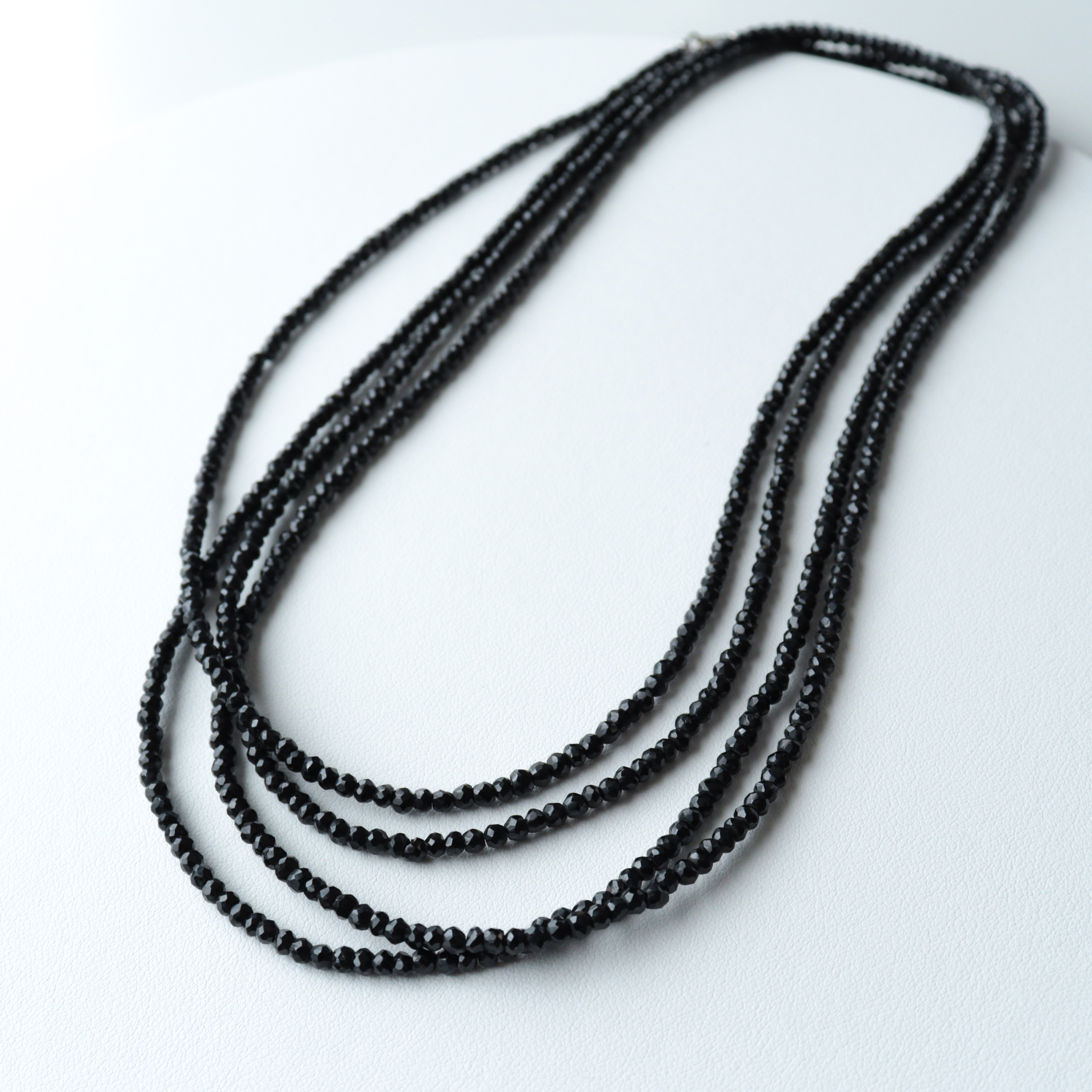 ⁑Creema限定⁑　ブラックスピネルネックレス　ロングサイズ200cm　＜数量限定販売＞