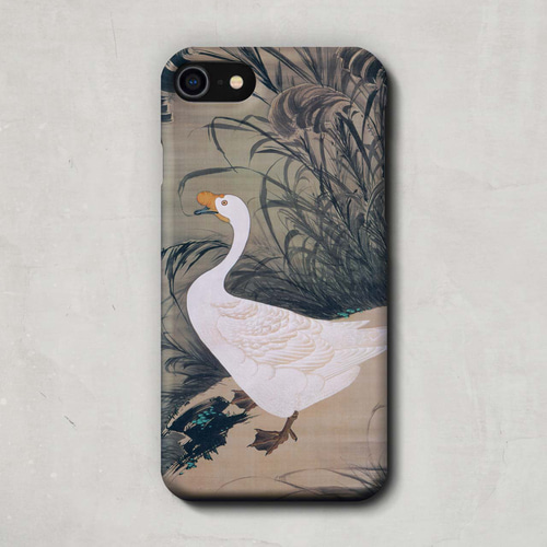 スマホケース / 伊藤 若冲「芦鵞図」 iPhone 全機種対応 ガチョウ 日本