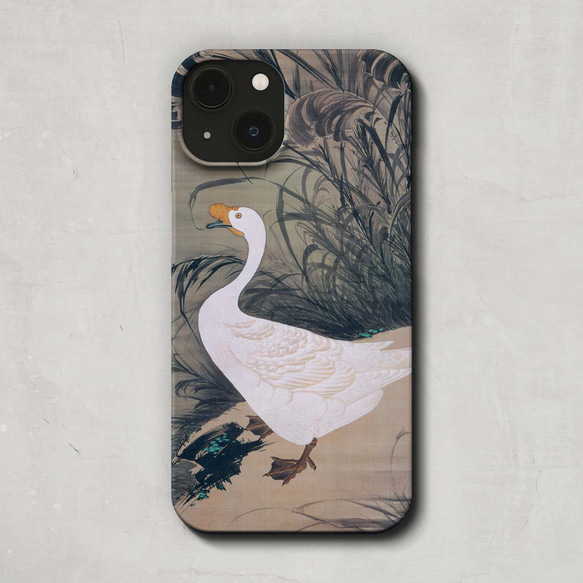 スマホケース / 伊藤 若冲「芦鵞図」 iPhone 全機種対応 ガチョウ 日本