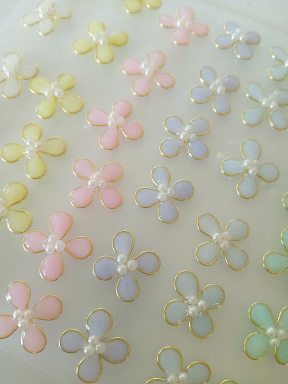 【コロンとかわいい♡】Flower ball earring♡ 6枚目の画像