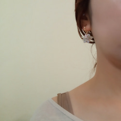 【コロンとかわいい♡】Flower ball earring♡ 5枚目の画像