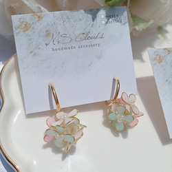 【コロンとかわいい♡】Flower ball earring♡ 3枚目の画像