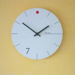 手作りの掛け時計　MUU CLOCK 7-Three (2023)おしゃれな時計　インテリア シンプルデザイン 白系　 5枚目の画像