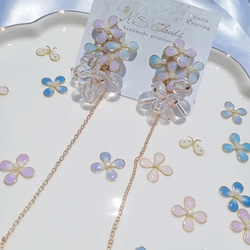 【紫陽花イメージ♡】flower garden earring　あじさい　紫陽花　プレゼント　母の日　 4枚目の画像