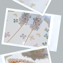 【紫陽花イメージ♡】flower garden earring　あじさい　紫陽花　プレゼント　母の日　 2枚目の画像