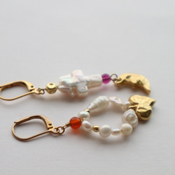 Moon & Heart pearl pierce(earring) 4枚目の画像