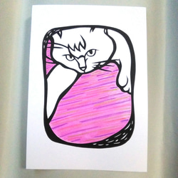 【切り絵】原画　A5サイズ　cat37 1枚目の画像