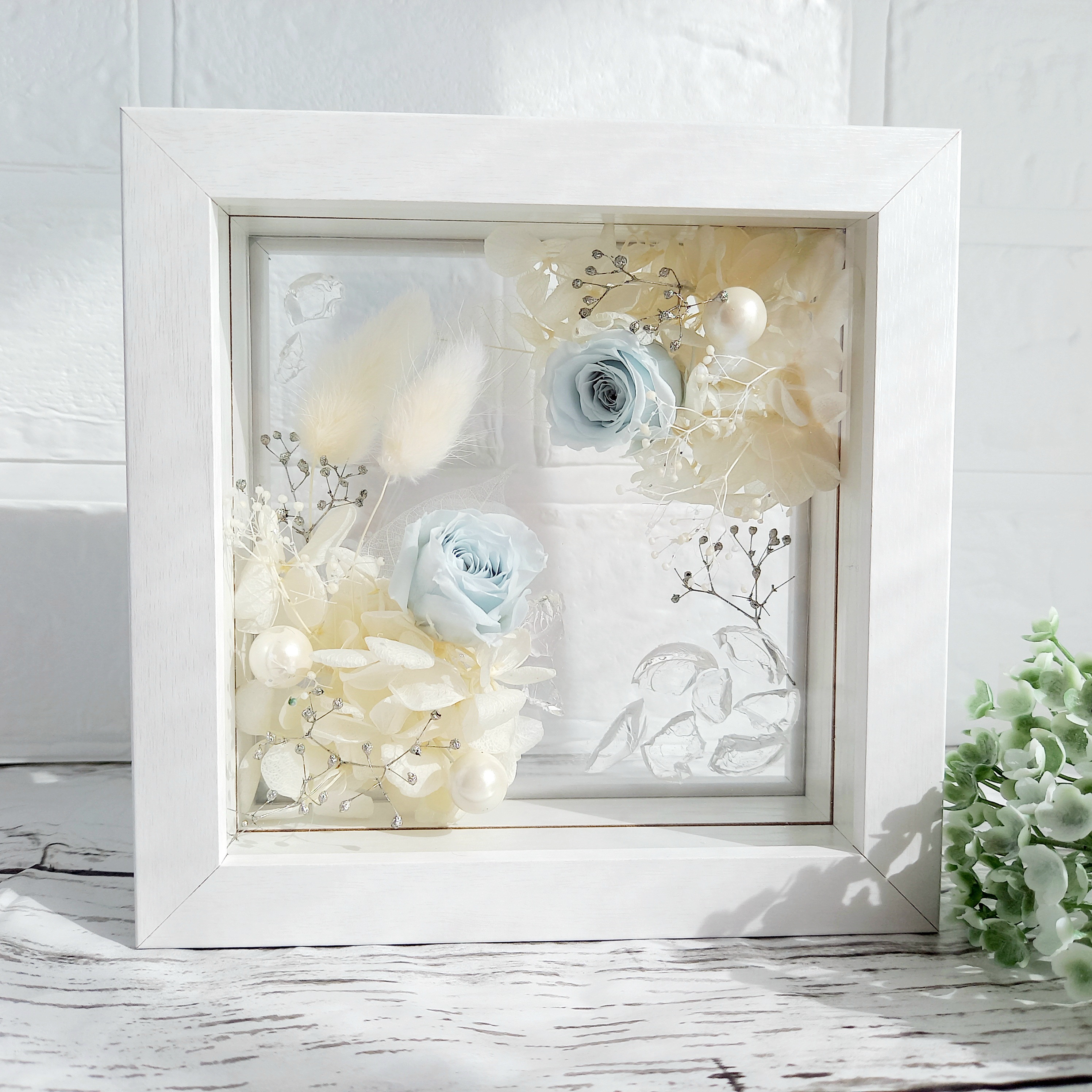 【結婚祝い】氷の世界に咲く薔薇(サムシングブルー)♡ラッピング無料|プレゼント・結婚祝い・誕生日プレゼント・夏・ギフト