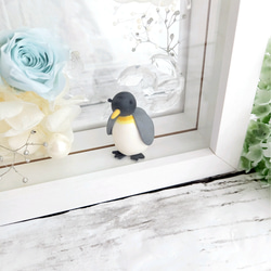 【結婚祝いに人気!!】ウエディングペンギン登場!!氷の世界に咲く薔薇(サムシングブルー)♡ラッピング無料 12枚目の画像