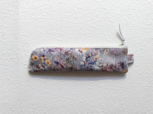 筆盒 細長牙刷盒 L 型拉鍊透明袋 野花 Liberty 層壓板 ♡“英國野花圖鑑” 第2張的照片