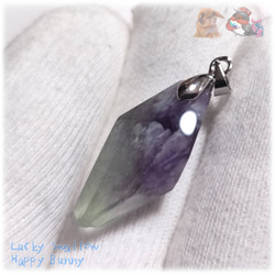 蛍光反応 フローライト 蛍石 fluorite ペンダント ネックレス No.5749 7枚目の画像