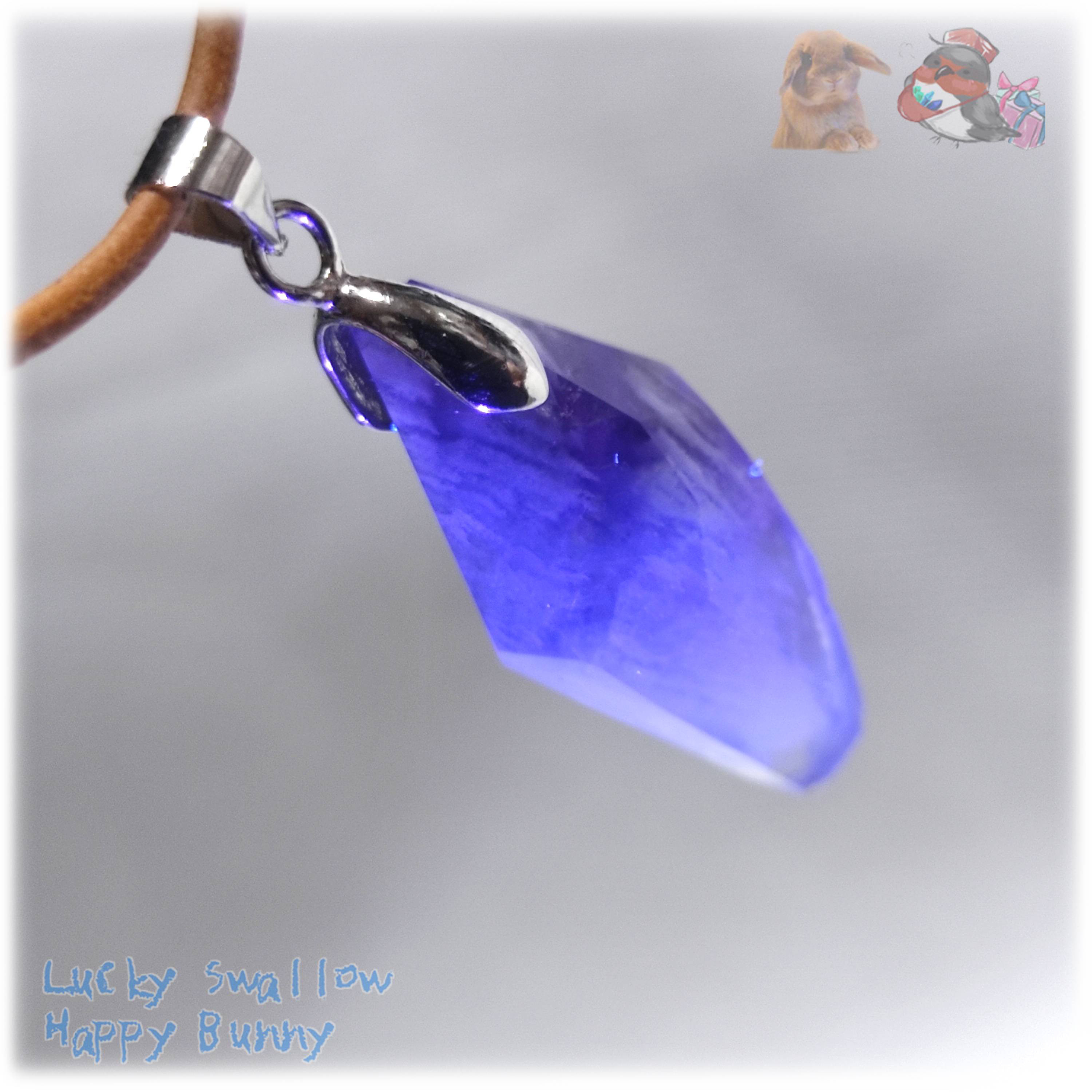 蛍光反応 フローライト 蛍石 fluorite ペンダント ネックレス No.5749