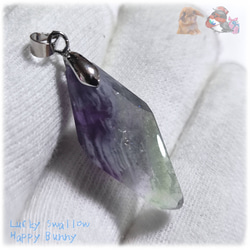 蛍光反応 フローライト 蛍石 fluorite ペンダント ネックレス No.5749 9枚目の画像