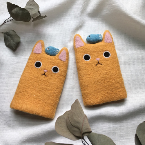 猫の羊毛フェルトキーカバーキーバッグ純粋な手作り キーケース 猫の羊毛フェルトキーカバーキーバッグ純粋な手作り キーケース