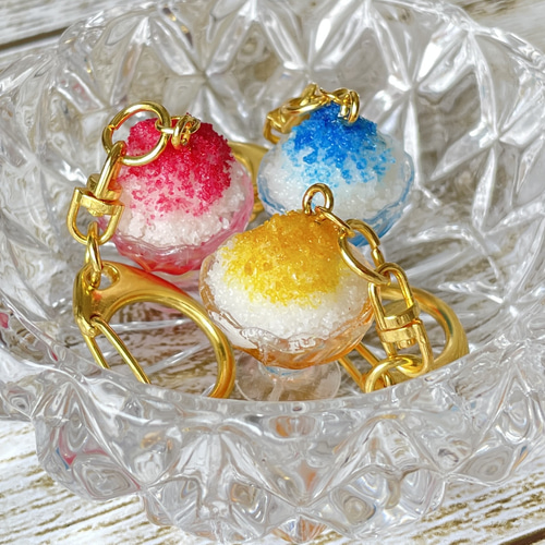 受注生産》夏♡かき氷のキーホルダー♡フェイクスイーツ