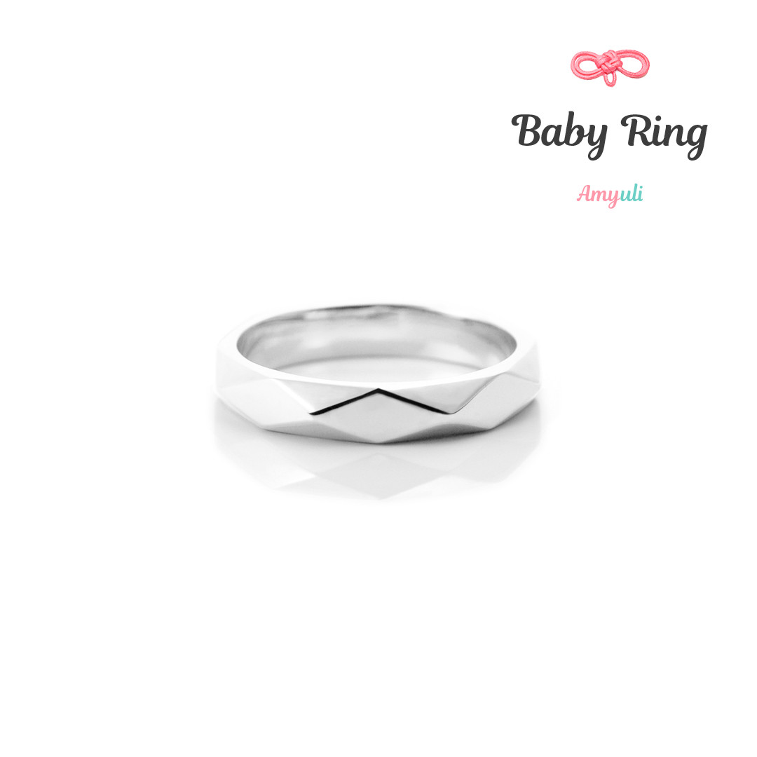 【ベビーリング】ファセット｜Pt950・K18《送料無料》