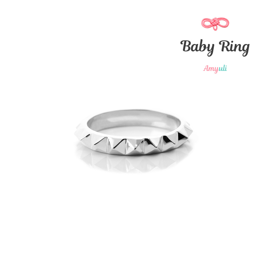 【ベビーリング】スタッズ｜Pt950・K18《送料無料》